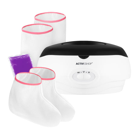 ActiveShop Paraffin Machine 300W White XXL Set - arranged with the included components on a white background