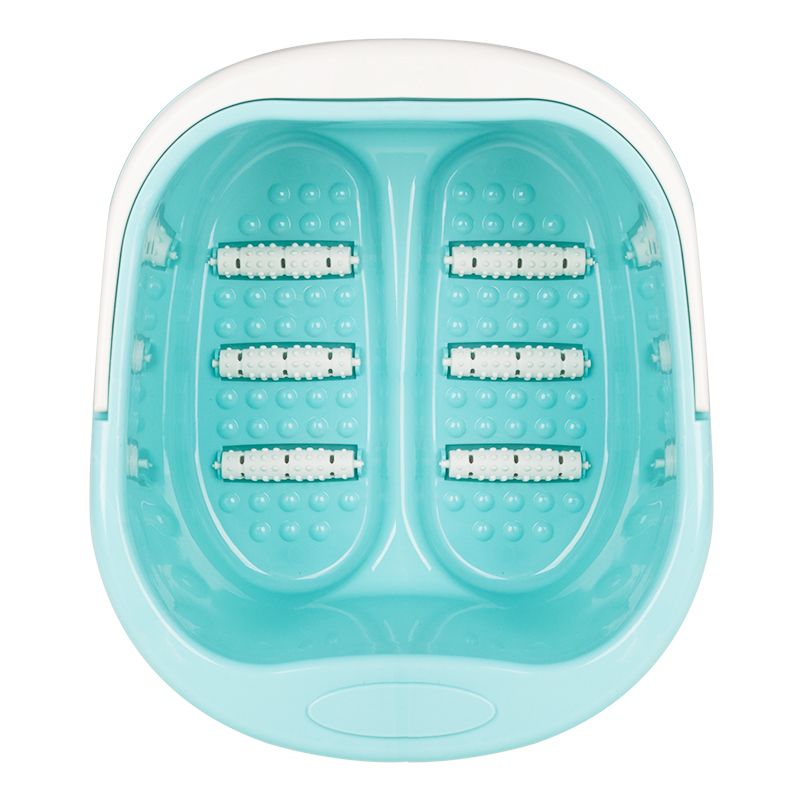 ActiveShop Pedicure Bowl With Massage Rollers Blue - pedicure bowl shown from above on a white background