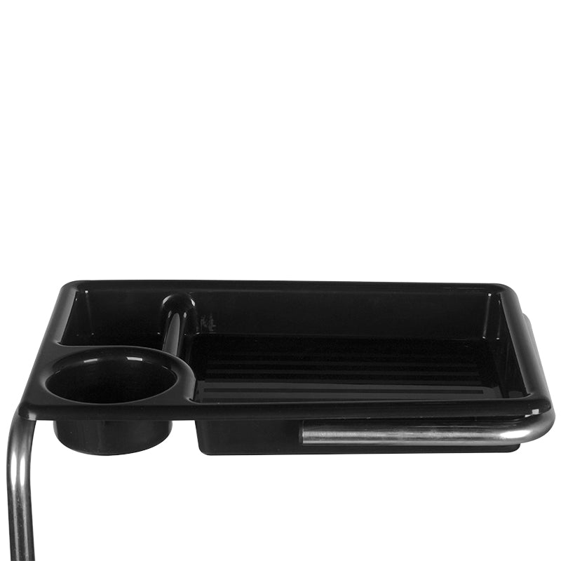 ActiveShop Pedicure Trolley 16 Plus Black / White - front view showing the storage and construction details