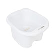 ActiveShop Plastic Pedicure Bowl with Handle & Rollers White - pedicure bowl shown from above on a white background