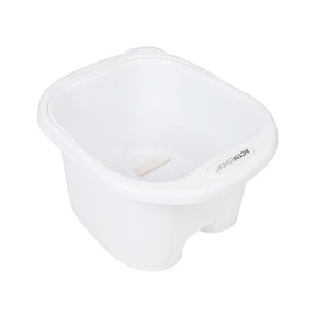 ActiveShop Plastic Pedicure Bowl with Handle & Rollers White - pedicure bowl shown from above on a white background