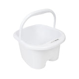 ActiveShop Plastic Pedicure Bowl with Handle & Rollers White - pedicure bowl shown from above on a white background