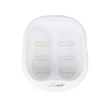 ActiveShop Plastic Pedicure Bowl with Handle & Rollers White - pedicure bowl shown from above on a white background