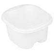 ActiveShop Plastic Pedicure Bowl with Handle White - pedicure bowl shown from above on a white background