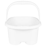 ActiveShop Plastic Pedicure Bowl with Handle White - pedicure bowl shown from above with measurements overlaid