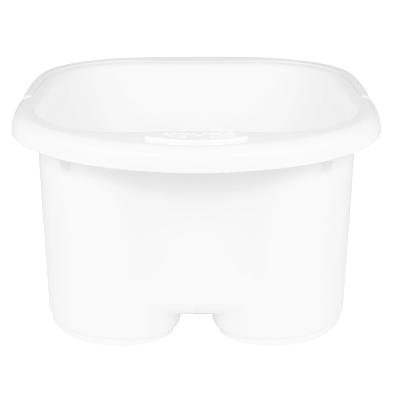 ActiveShop Plastic Pedicure Bowl with Handle White - pedicure bowl shown from above on a white background