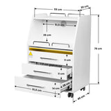 ActiveShop Podiatrist Trolley 601 White - dimensions and measurements shown