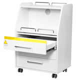 ActiveShop Podiatrist Trolley 601 White - front view showing the storage and construction details