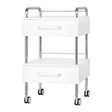 ActiveShop Podiatry Beauty Trolley 6051 White - front view showing the storage and construction details