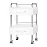 ActiveShop Podiatry Beauty Trolley 6051 White - front view showing the storage and construction details