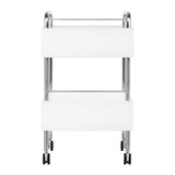 ActiveShop Podiatry Beauty Trolley 6051 White - front view showing the storage and construction details