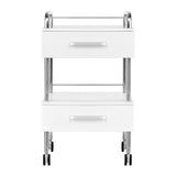 ActiveShop Podiatry Beauty Trolley 6051 White - front view showing the storage and construction details