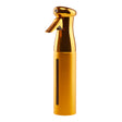 ActiveShop Pro Hairdressing Spray Bottle Gold 300ml - round salon spray bottle and printed design on a white background