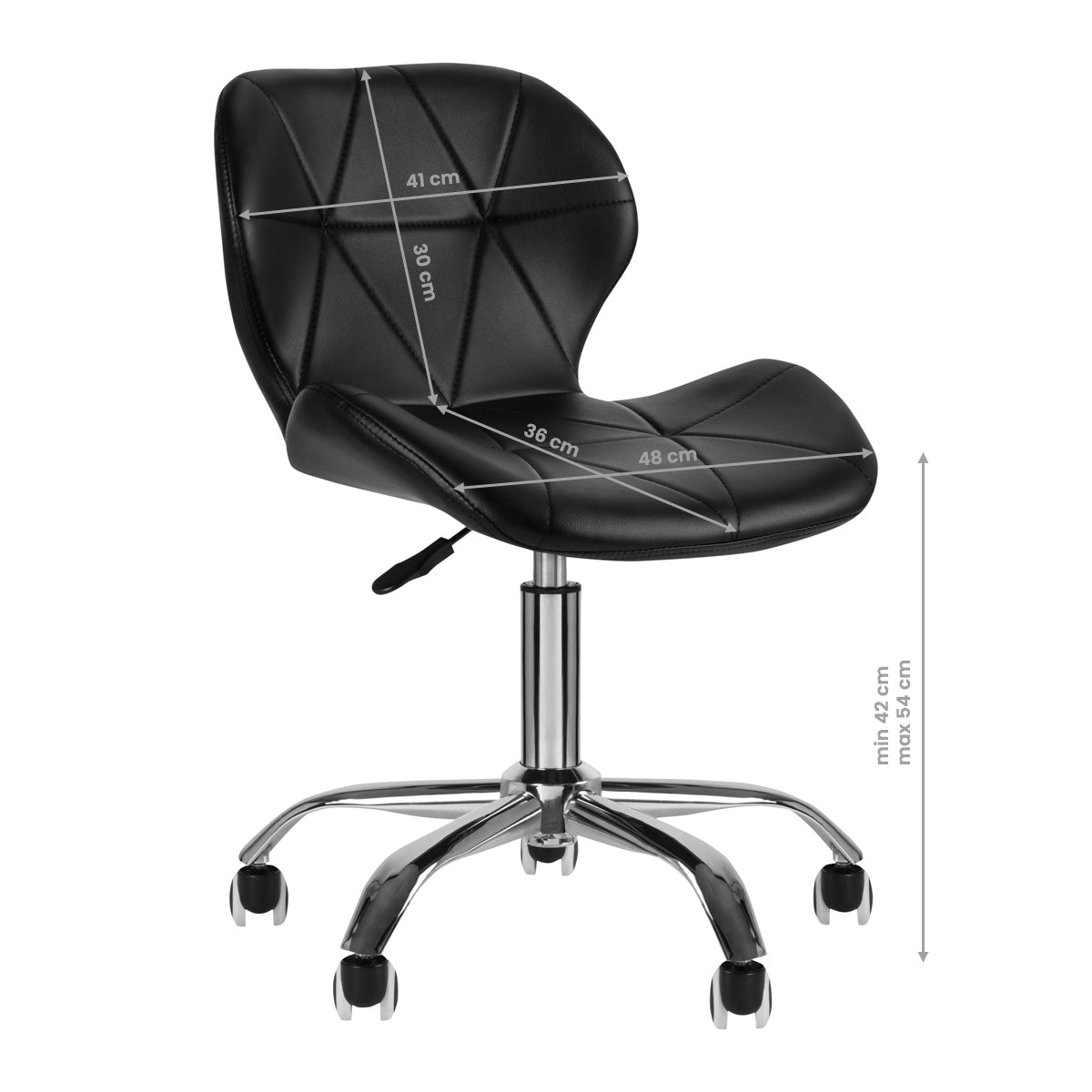 ActiveShop QS-06 Beauty Chair Black - full product view on a white background