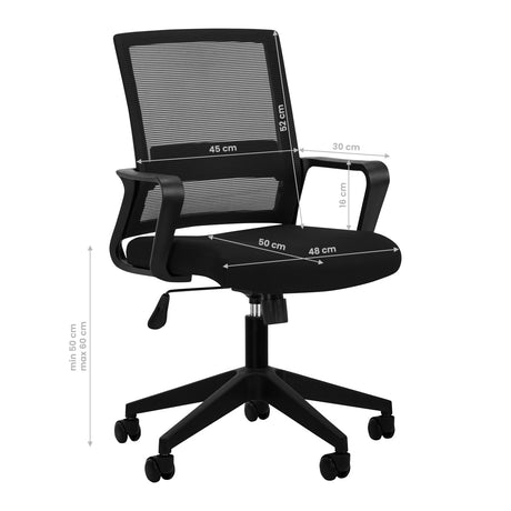 ActiveShop QS-11 Chair Black - full product view on a white background