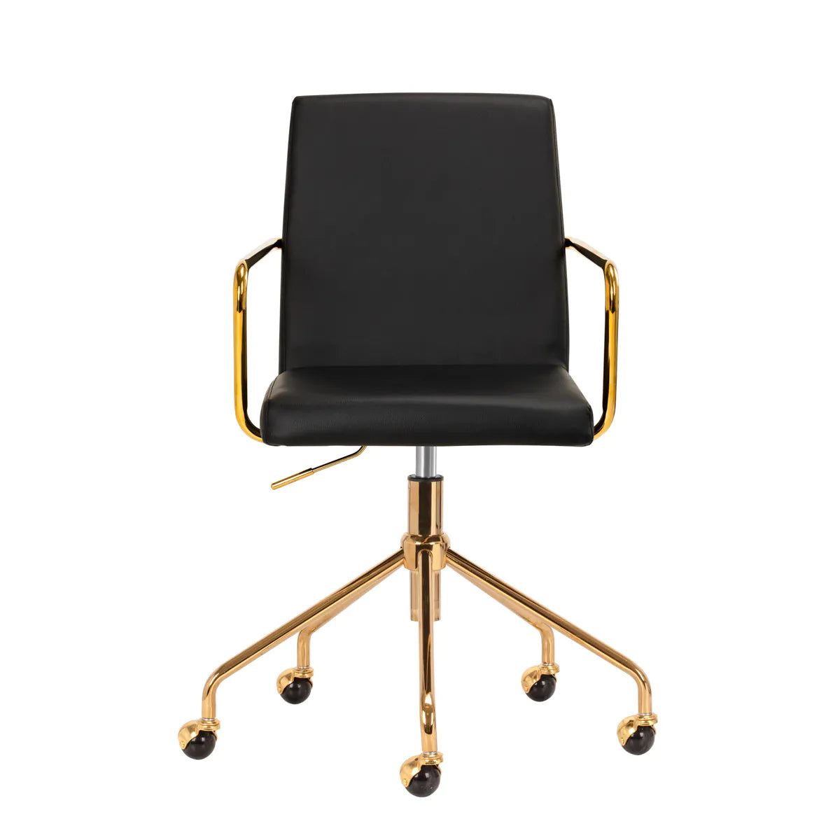 ActiveShop QS-OF211G Beauty Chair Black & Gold - full product view on a white background