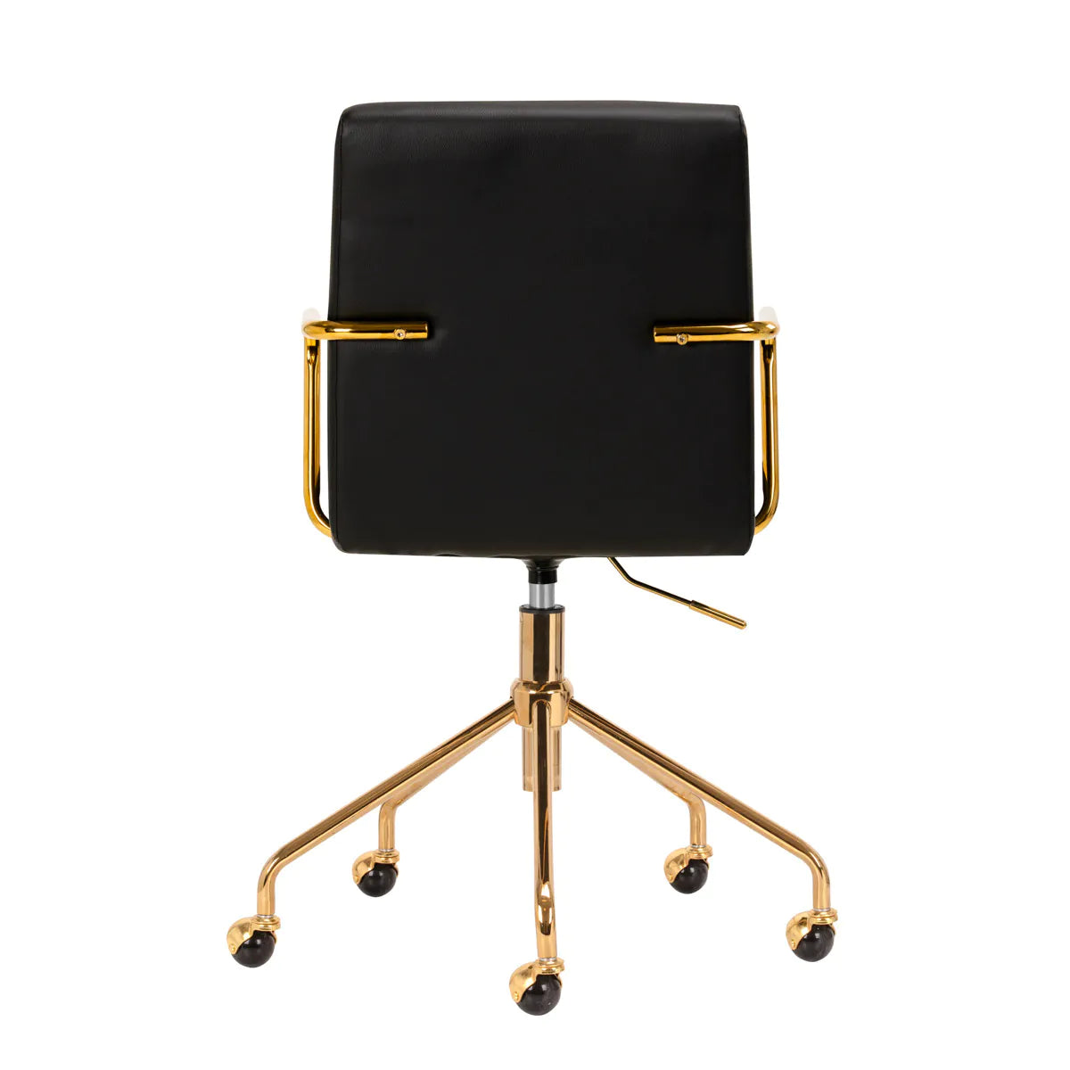 ActiveShop QS-OF211G Beauty Chair Black & Gold - full product view on a white background