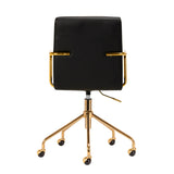 ActiveShop QS-OF211G Beauty Chair Black & Gold - full product view on a white background