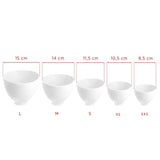ActiveShop Reusable Silicone Bowl Various Sizes - arranged with the included components on a white background