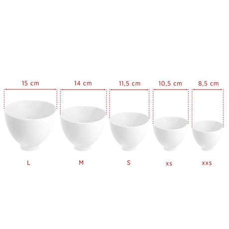 ActiveShop Reusable Silicone Bowl Various Sizes - arranged with the included components on a white background