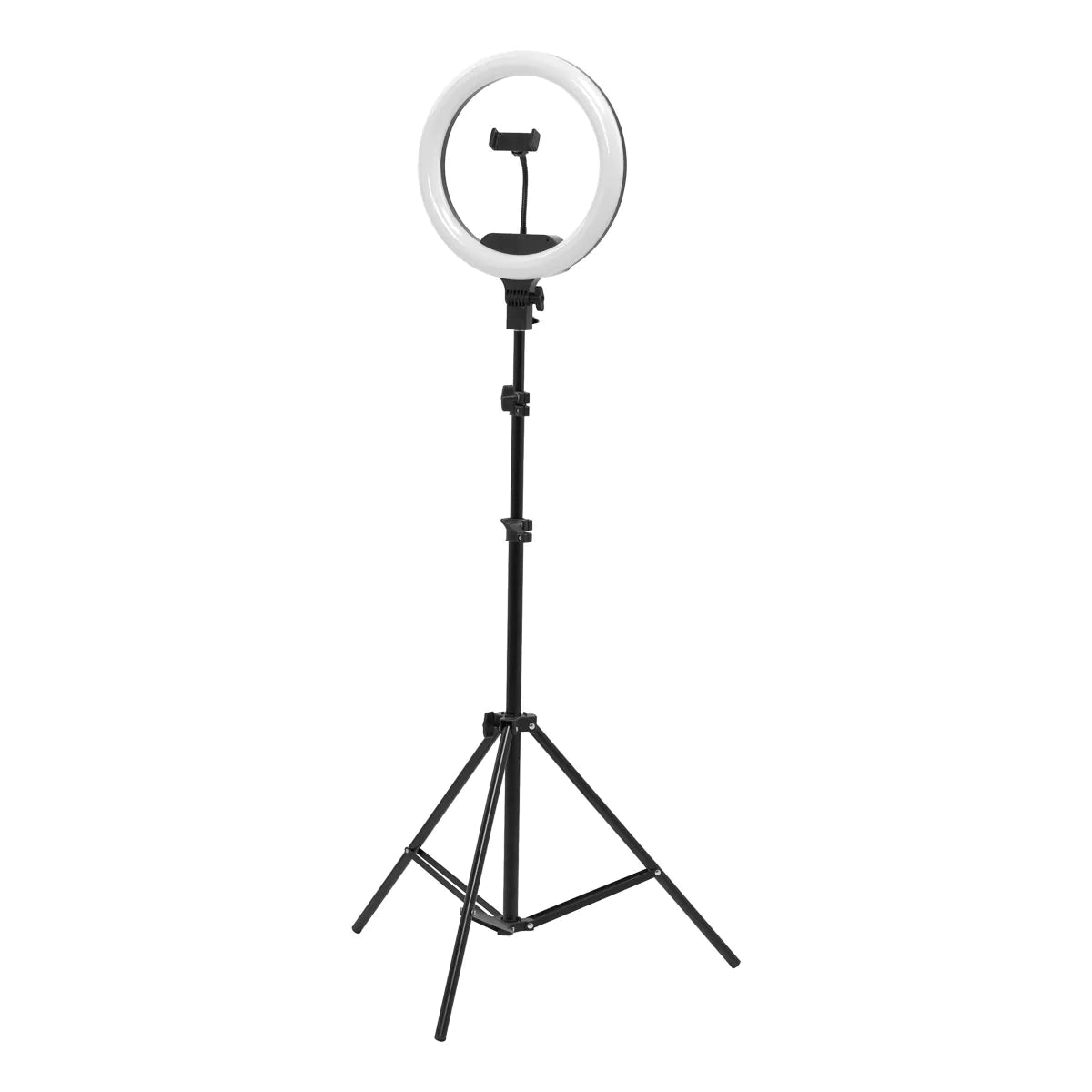 ActiveShop 13-inch LED ring light with black tripod, three-quarter view