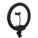 Rear three-quarter view of ActiveShop 13-inch ring light and phone holder