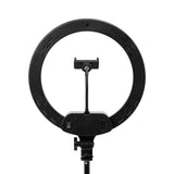Rear view of ActiveShop 13-inch ring light showing phone holder and controls