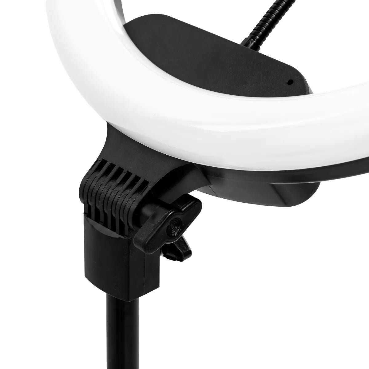 Close-up of the adjustable tilt joint on the ActiveShop 13-inch ring light