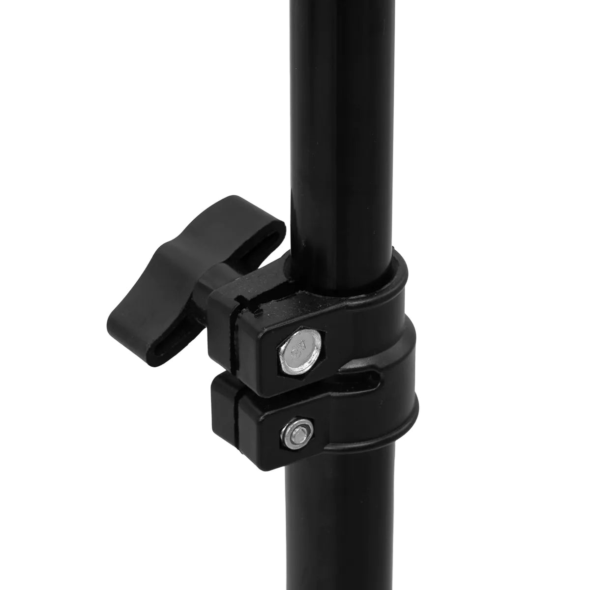 Close-up of the telescopic tripod height clamp for the ActiveShop ring light