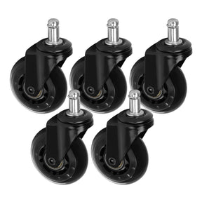 ActiveShop Roll Speed Stool Wheels Replacement Black Press-On Set - replacement stool component shown in close-up on a white background