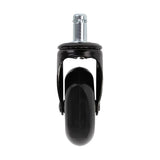 ActiveShop Roll Speed Stool Wheels Replacement Black Press-On Set - replacement stool component shown in close-up on a white background