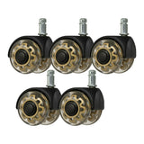 ActiveShop Roll Speed Stool Wheels Replacement Duo Press-On Set - replacement stool component shown in close-up on a white background