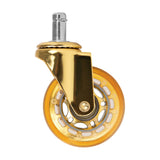 ActiveShop Roll Speed Stool Wheels Replacement Gold Press-On Set - replacement stool component shown in close-up on a white background