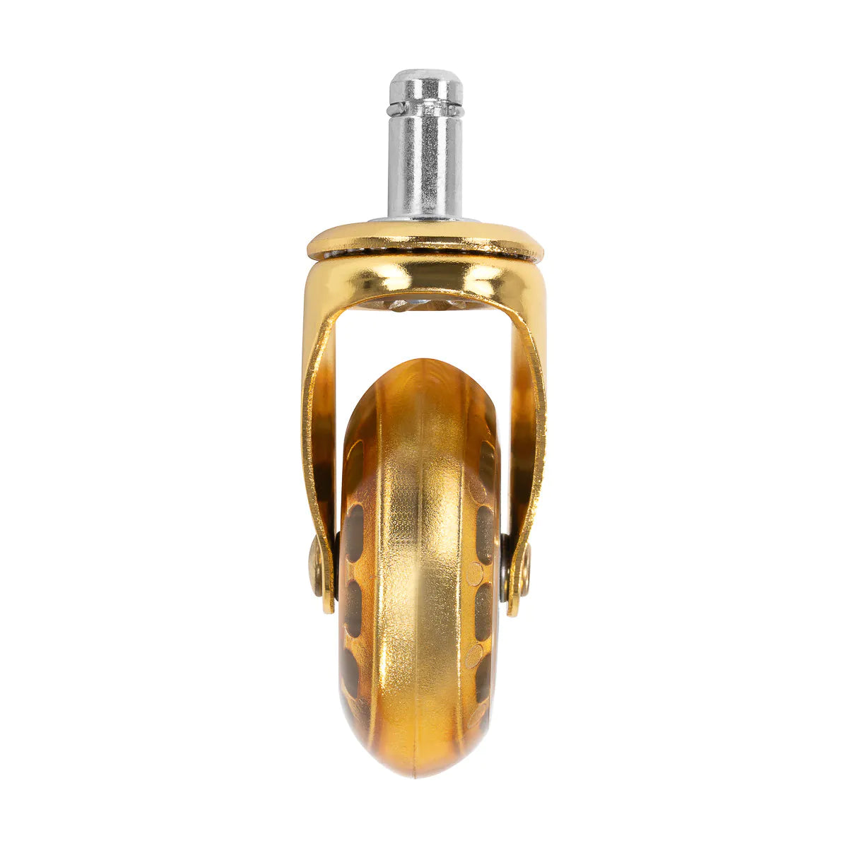 ActiveShop Roll Speed Stool Wheels Replacement Gold Press-On Set - replacement stool component shown in close-up on a white background