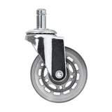 ActiveShop Roll Speed Stool Wheels Replacement Silver Press-On Set - replacement stool component shown in close-up on a white background