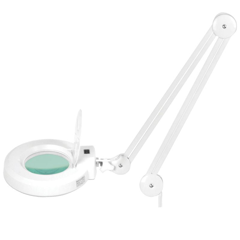ActiveShop S5 5 Diopter Magnifying Lamp with Tripod White - device housing and functional components shown on a white background