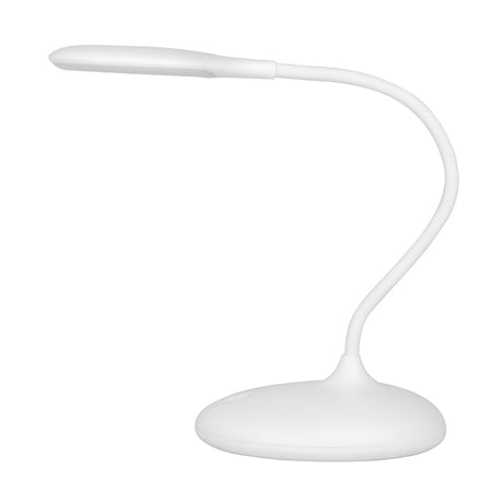ActiveShop Snake LED Ring Desk Lamp White - LED task lamp showing its adjustable construction and controls