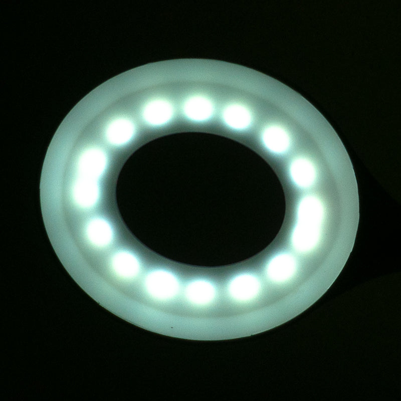 ActiveShop Snake LED Ring Desk Lamp White - LED task lamp showing its adjustable construction and controls