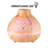 ActiveShop SPA 10 Aroma Diffuser & Air Humidifier Light Wood 400ml With Timer - arranged with the included components on a white background