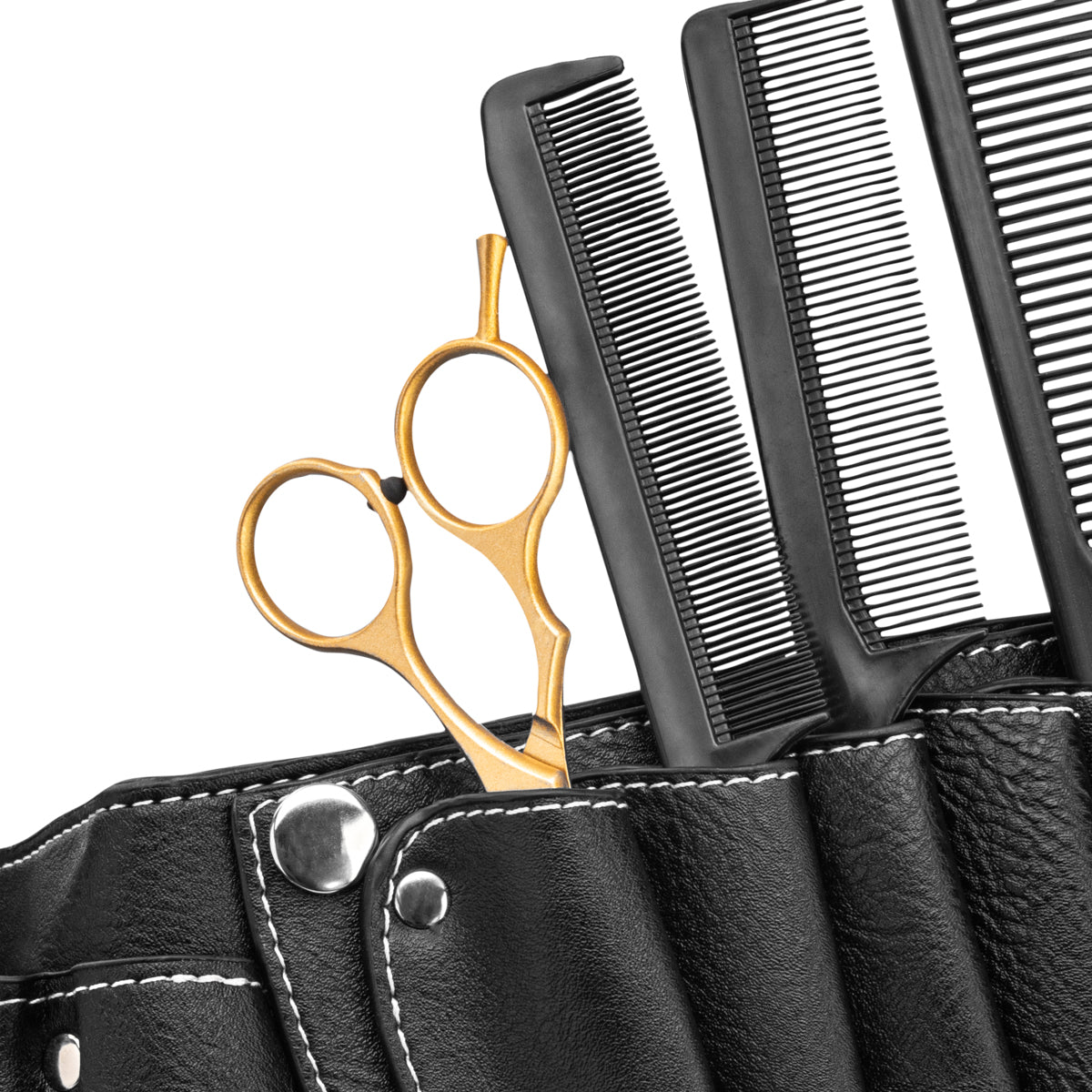 ActiveShop Strap Holder for T10 Hair Scissors Black - displayed in a styled studio photograph