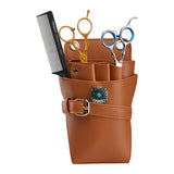 ActiveShop T14 Hairdressing Scissors Holster Brown - isolated on a white background