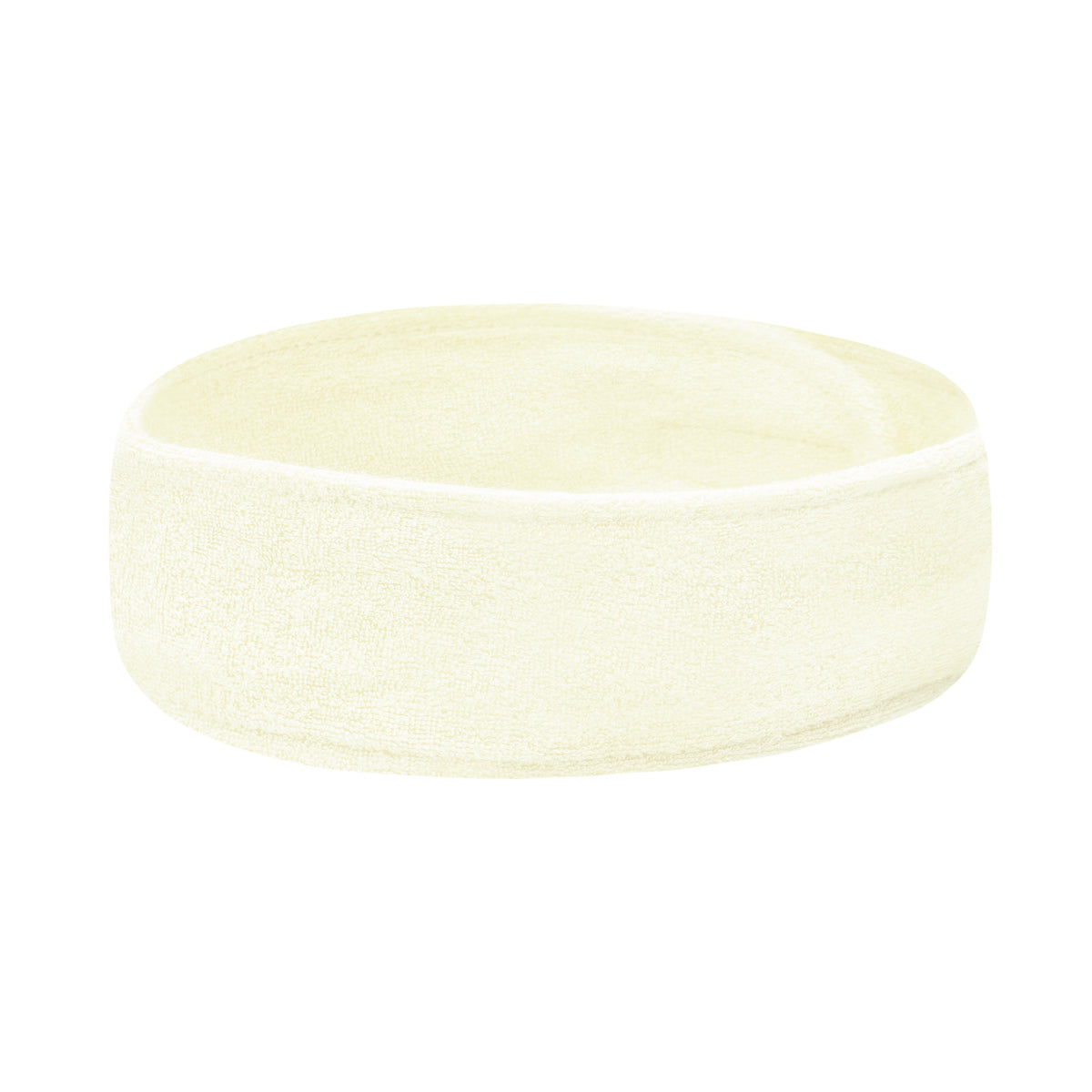 ActiveShop Terry Cosmetic Headband Creamy - arranged with the included components on a white background