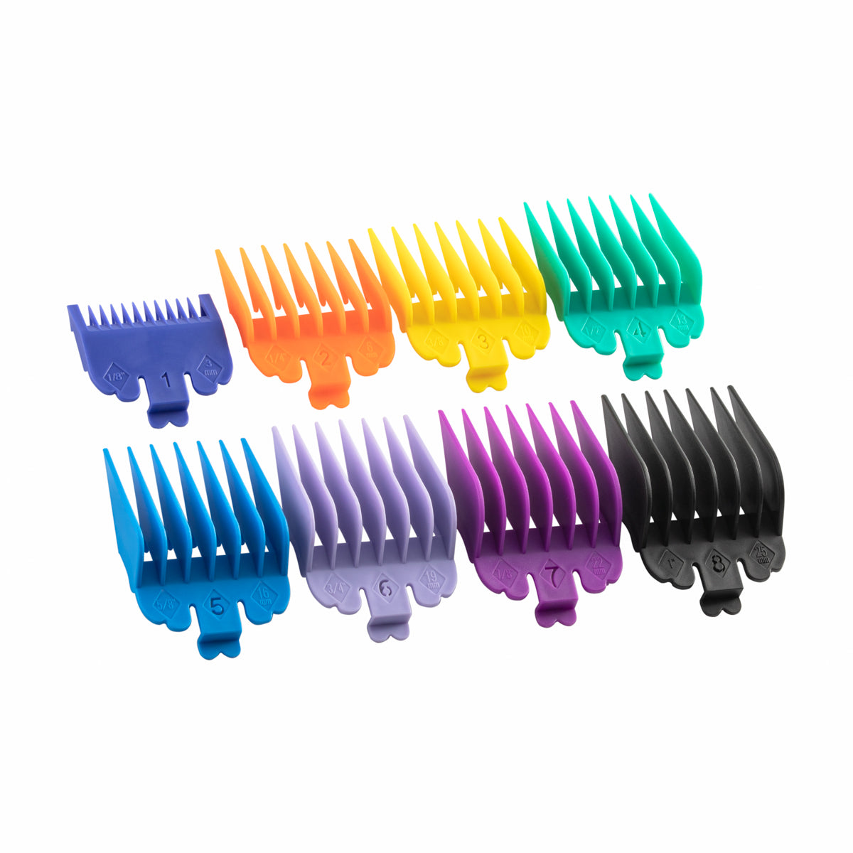 ActiveShop Universal Hair Clipper Guards - Set Of 8 - isolated on a white background