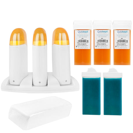 ActiveShop Valencia Waxing Kit - arranged with the included components on a white background