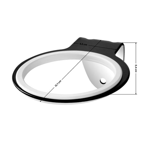 ActiveShop Wall-Mounted Hair Dryer Holder Q96 Black - styling tool shown on a white background