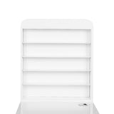 ActiveShop White Beauty Desk 310 with Built-In Absorber Right - front view showing the storage and construction details