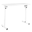 ActiveShop White Portable Folding Desk - front view showing the storage and construction details