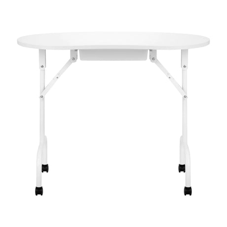 ActiveShop White Portable Folding Desk 4031 + Travel Bag - front view showing the storage and construction details