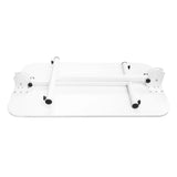 ActiveShop White Portable Folding Desk - front view showing the storage and construction details