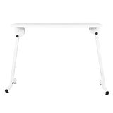 ActiveShop White Portable Folding Desk - front view showing the storage and construction details
